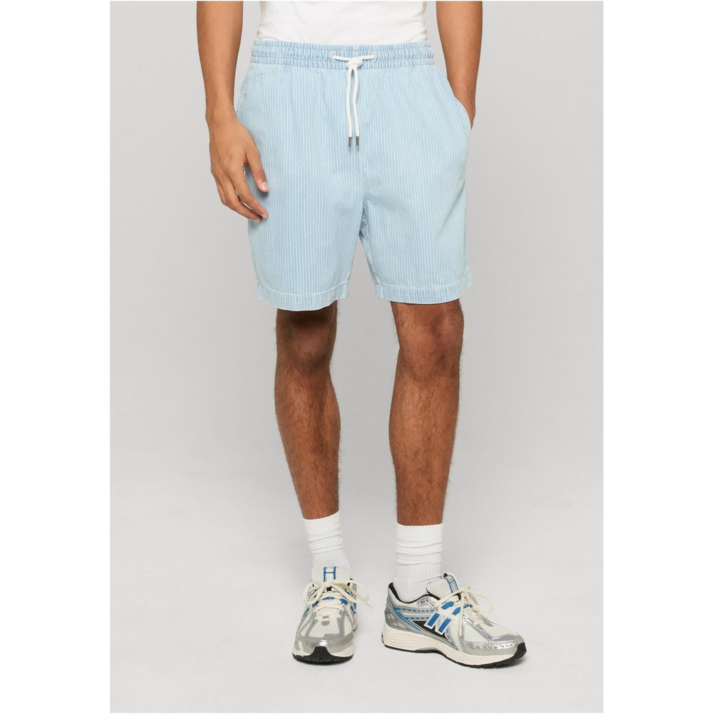 Urban Classics - Casual Pinstriped Resort Denim Pantalon court - Bleu